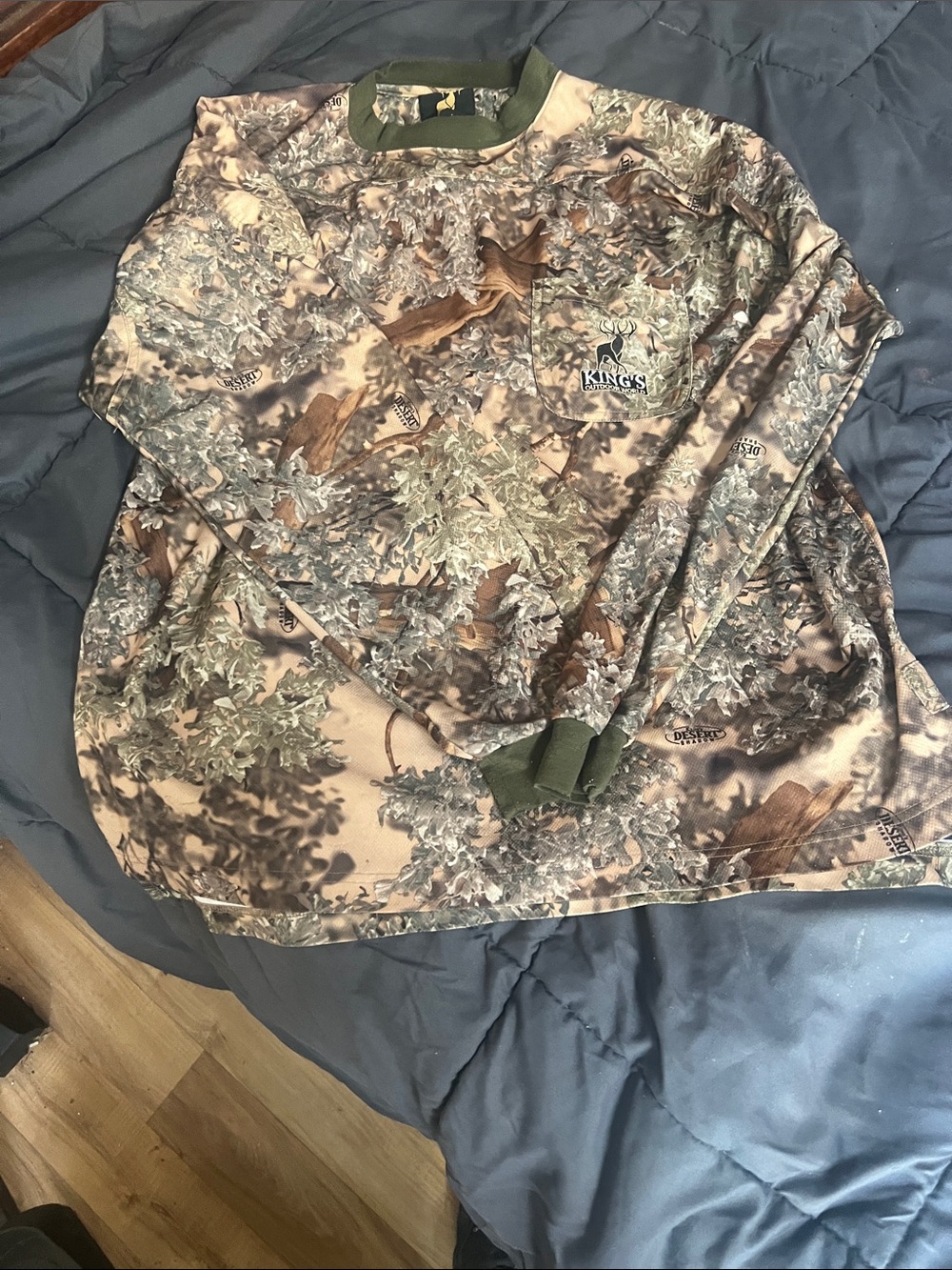 King Men's Long Sleeve Camo Shirt in Brown and Green